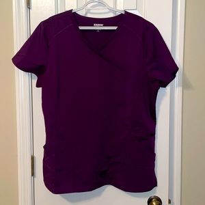 Scrub top XL purple